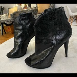 Black Nine West Platform Stiletto Ankle Booties